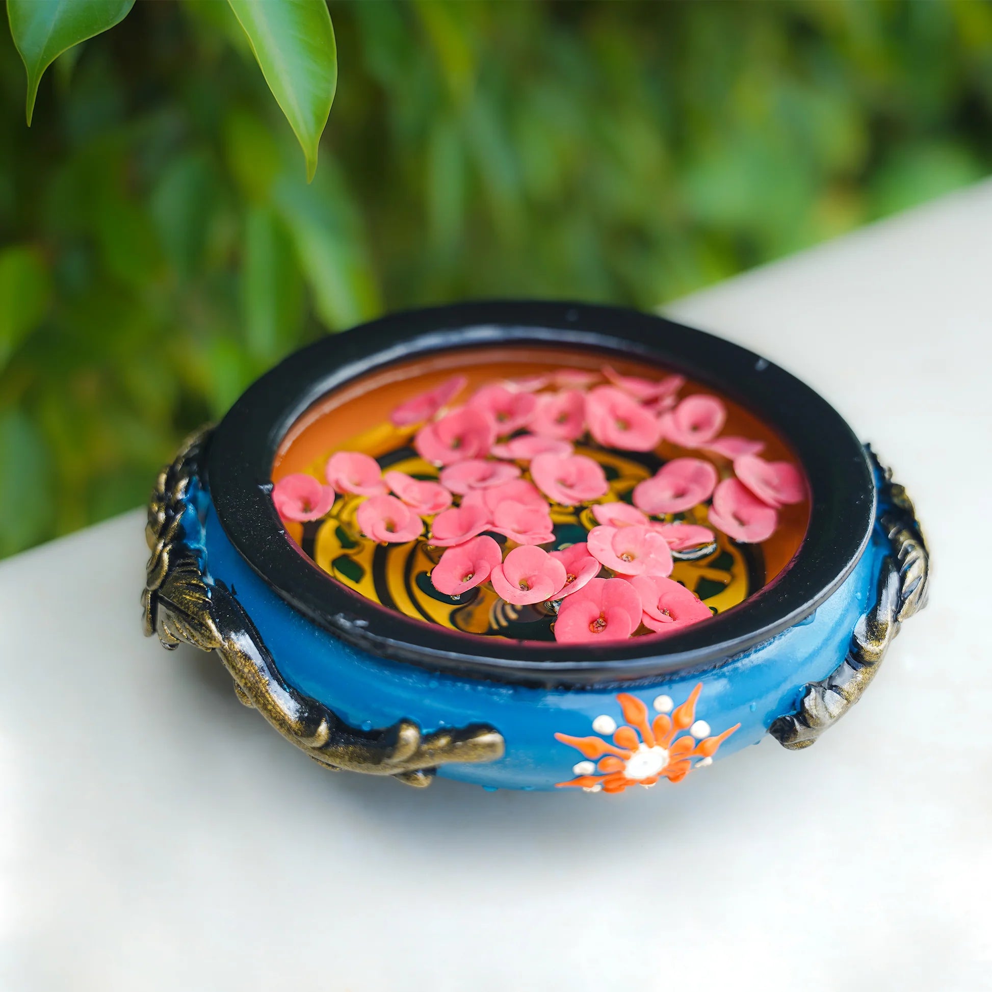 Premium Traditional Hand-Painted Embossed Urli