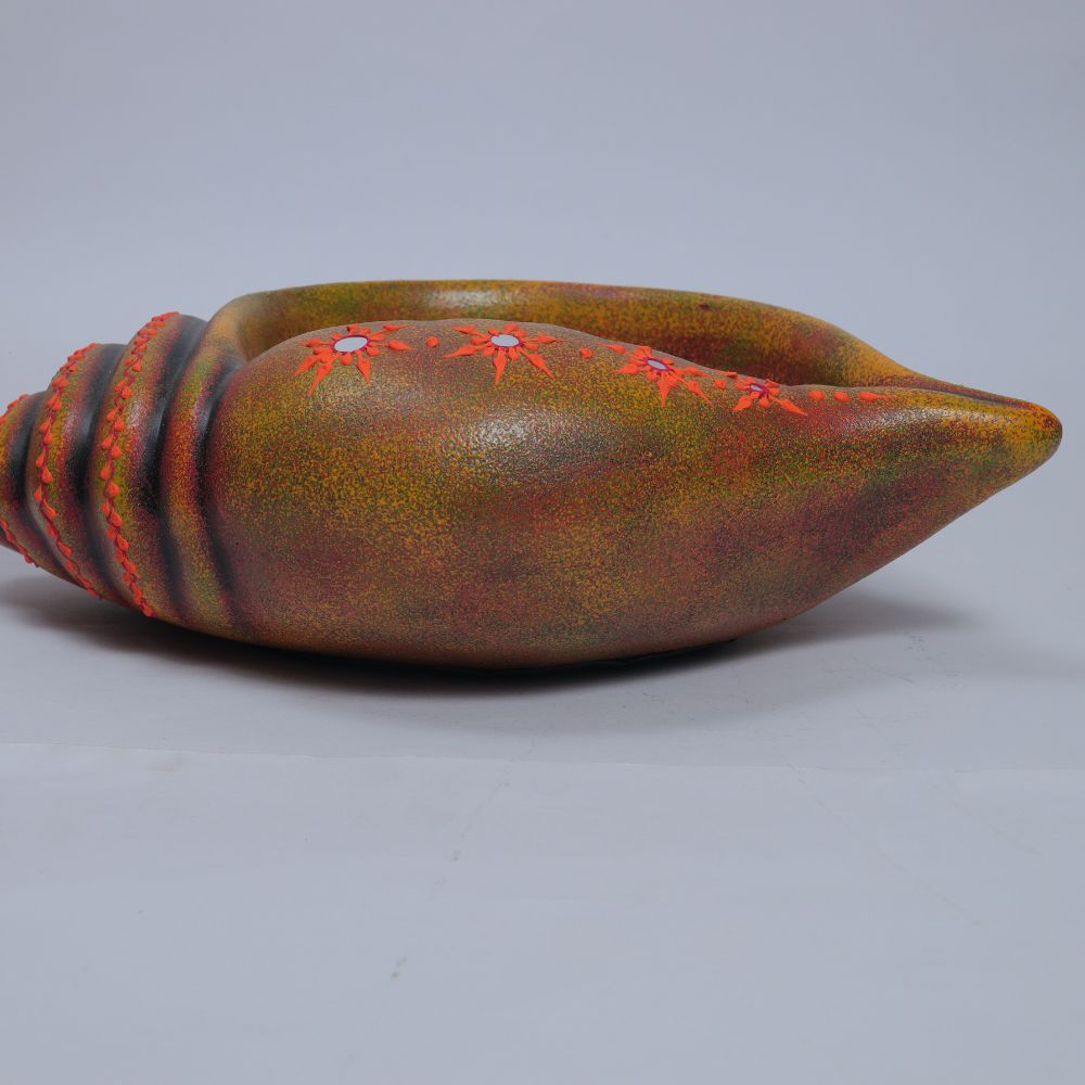 Handcrafted Terracotta Sangu Urli with Rustic Textured Finish
